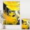 Designart - Yellow, White and Black Hand Painted Marbled Acrylic - Modern & Contemporary Canvas Artwork